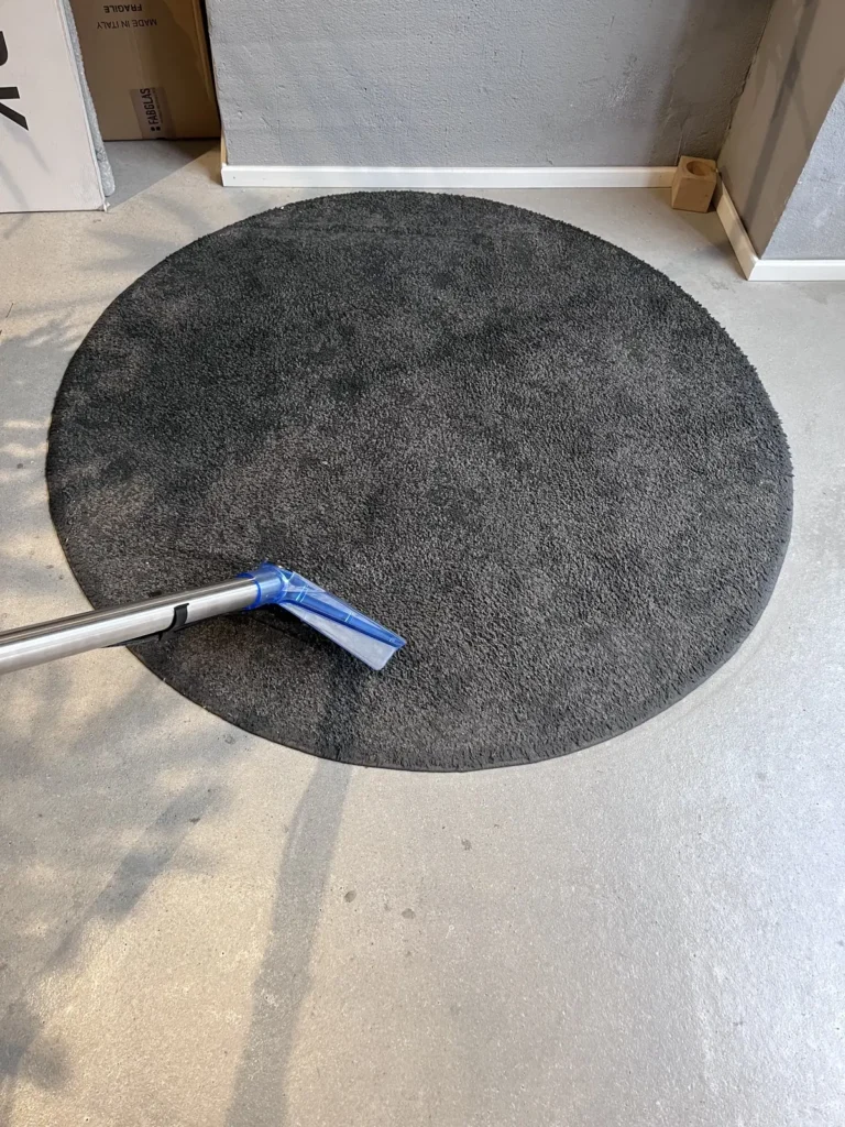 Lavaggio di un tappeto con lavamoquette professionale
